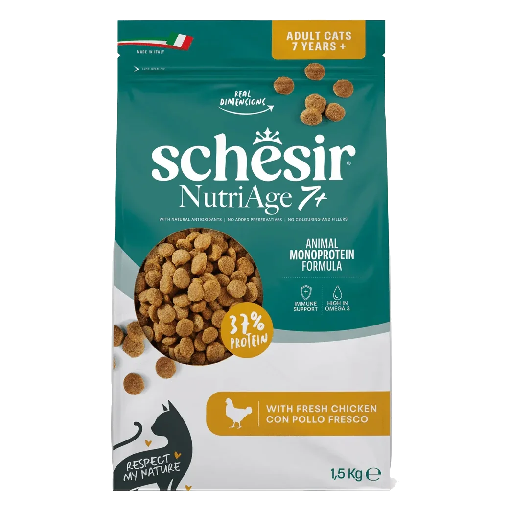 Schesir Animal Protein Nutriage 7+ dry cat food, 1.5 kg