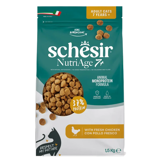 Schesir Animal Protein Nutriage 7+ dry cat food, 1.5 kg