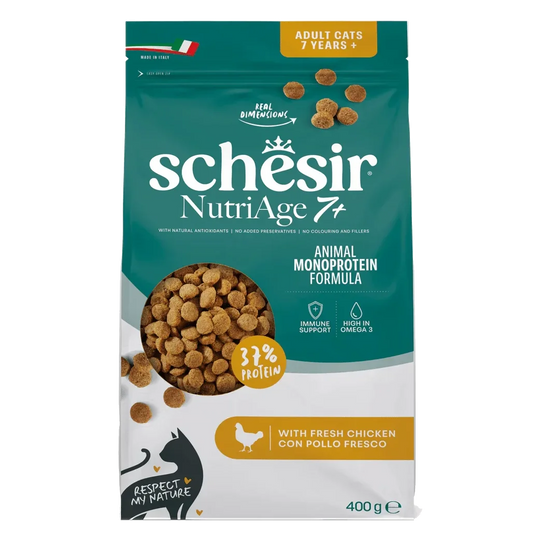 Schesir Animal Protein Nutriage 7+ dry cat food, 400 g