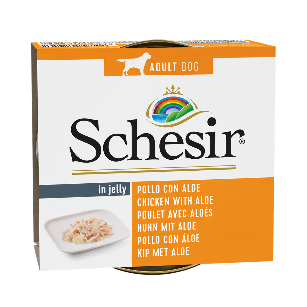 Schesir chicken and aloe for adult dogs, 150 g tin