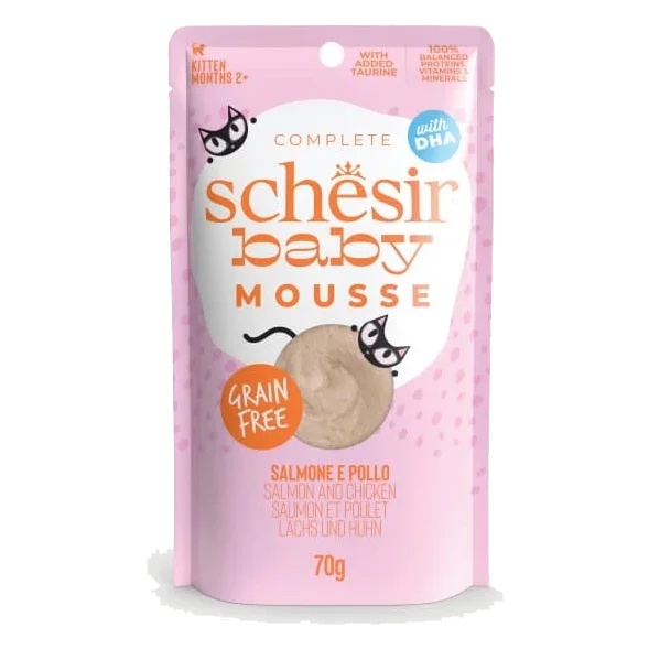 Schesir Baby salmon with chicken mousse wet cat food