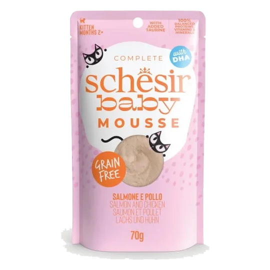 Schesir Baby salmon with chicken mousse wet cat food