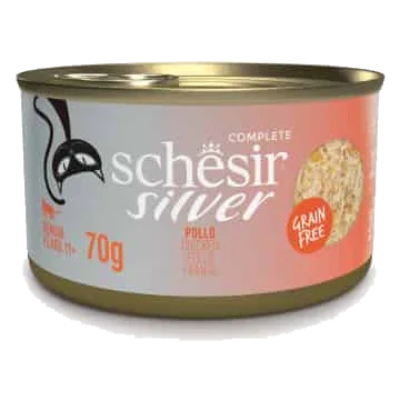 Schesir Silver chicken fillets wet cat food, 70 g