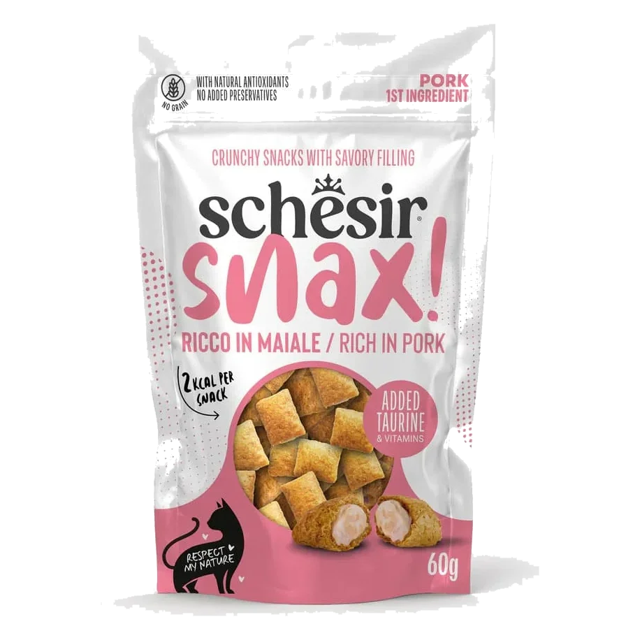 Schesir Snax pork cat treats, 60 g