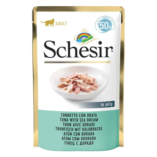 Schesir tuna with sea bream wet cat food, 50 g pouch