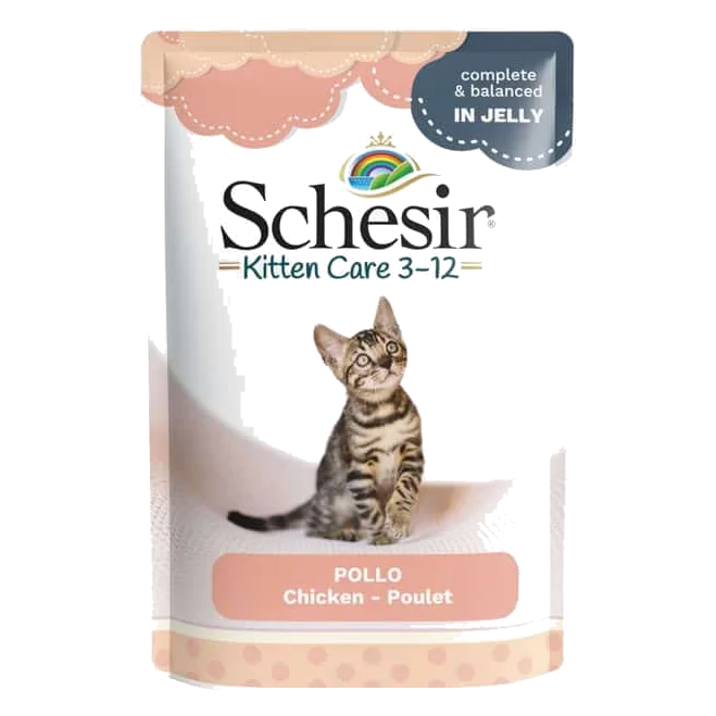 Schesir chicken fillets wet kitten food, 85 g pouch