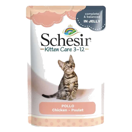 Schesir chicken fillets wet kitten food, 85 g pouch