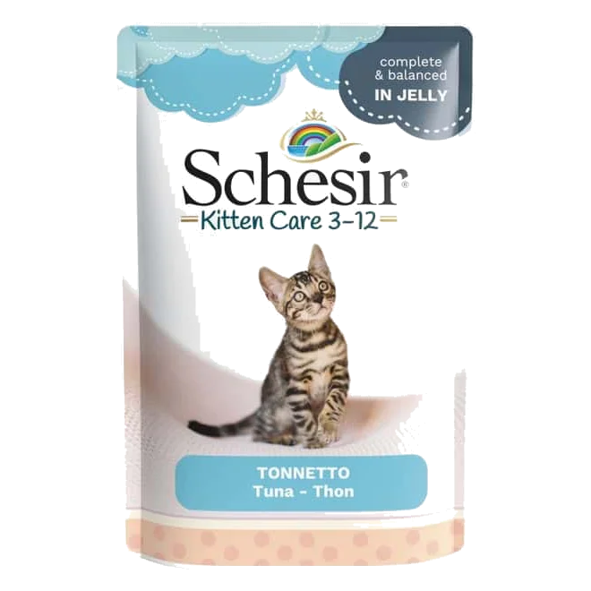 Schesir tuna wet kitten food, 85 g pouch