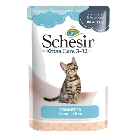 Schesir tuna wet kitten food, 85 g pouch