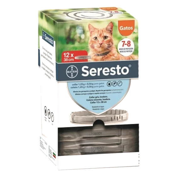 Bayer Seresto flea and tick collar for cats, plastic pack without tin