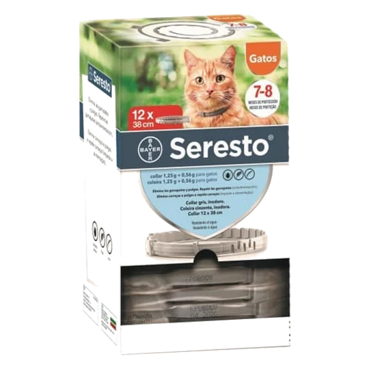 Bayer Seresto flea and tick collar for cats, plastic pack without tin
