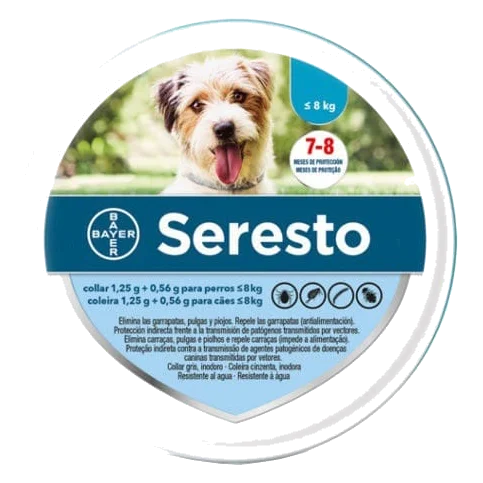 Bayer Seresto flea and tick collar for dogs up to 8 kg