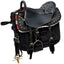 Complete leather saddle set with accessories, 8 pieces