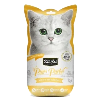 Kit Cat PurrPuree creamy cat treat, chicken and fibre, 60 g