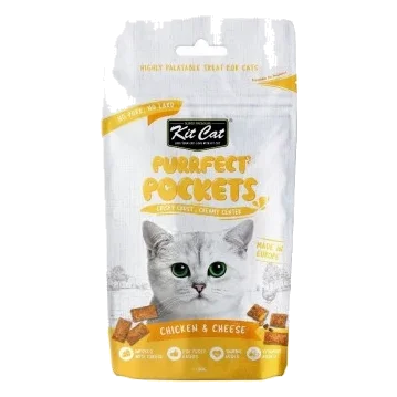 Kit Cat Purrfect Pockets cat treats, chicken and cheese, 60 g
