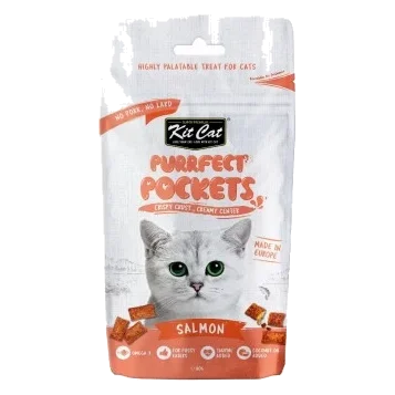 Kit Cat Purrfect Pockets cat treats, salmon, 60 g