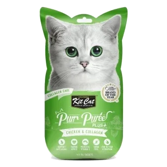 Cat Treats Kit Cat PurrPuree Plus Chicken with Collagen 60 g