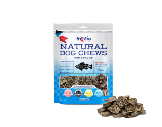 Round cod treats for dogs