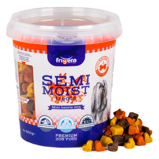 Semi-Moist Mini Heart Dog Treats, 500 g