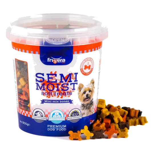 Semi-Moist Mini Bone Dog Treats, 165 g and 500 g