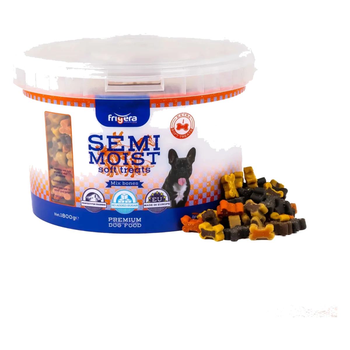Frigera Mix Bones Semi-Moist Dog Treats, 1800 g Tub