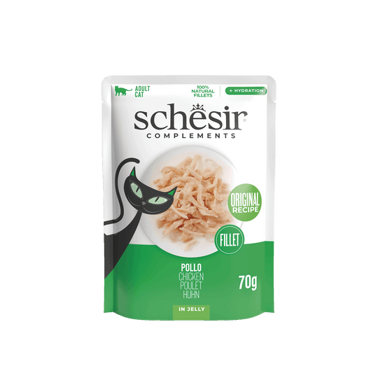 Schesir chicken fillets wet cat food, 70 g pouch