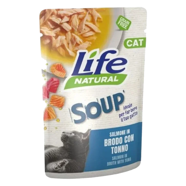 Life Cat salmon with tuna soup for cats, 60 g
