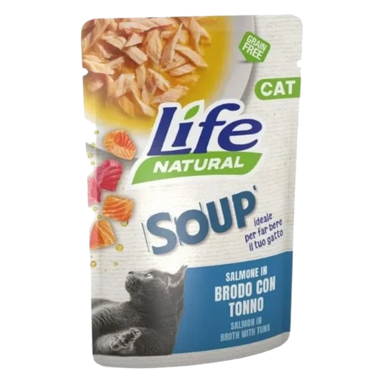 Life Cat salmon with tuna soup for cats, 60 g