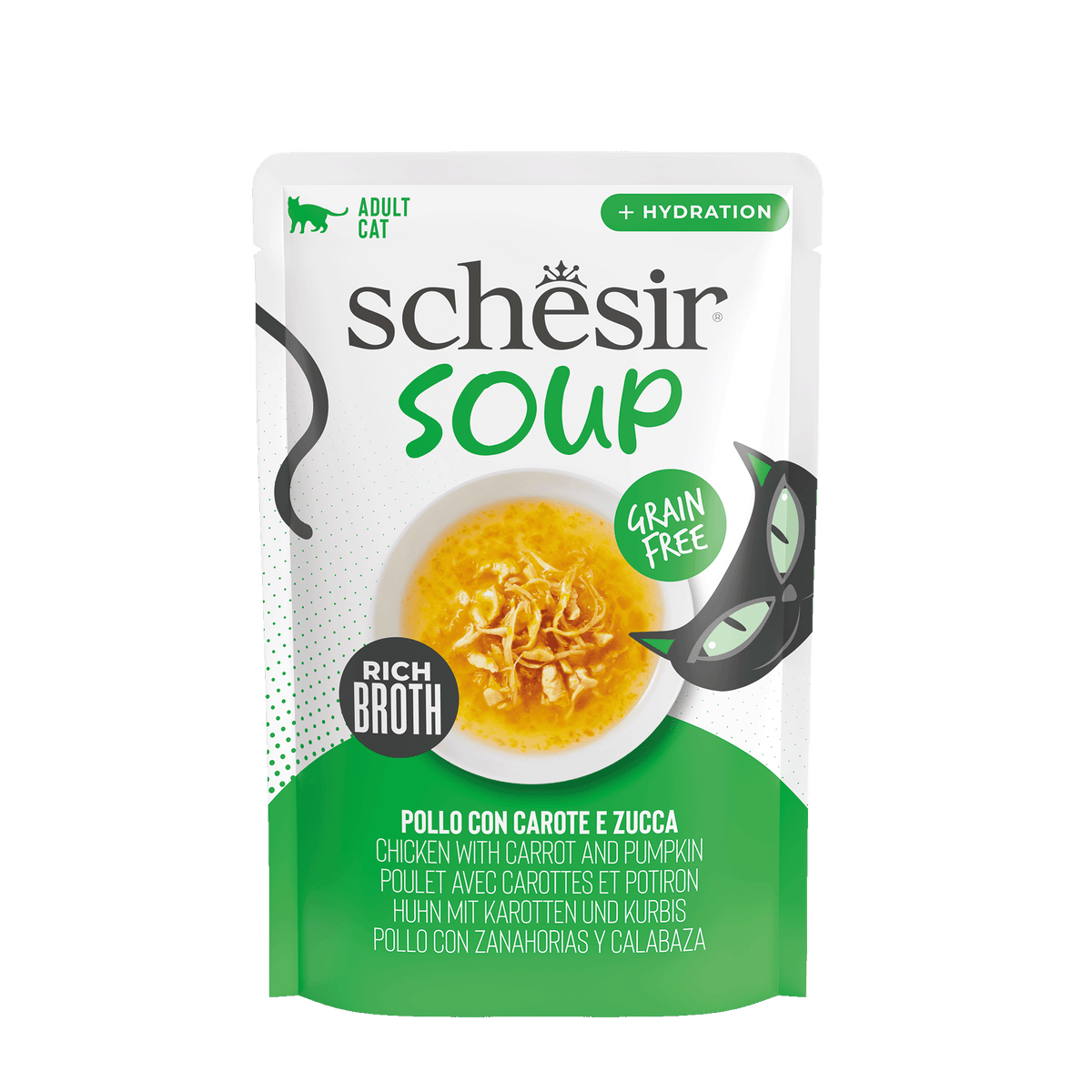 Schesir Cat Soup Chicken with Carrot and Pumpkin 40 g