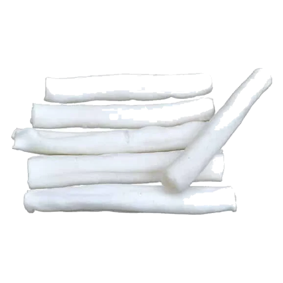 White rawhide dog sticks, 13 cm