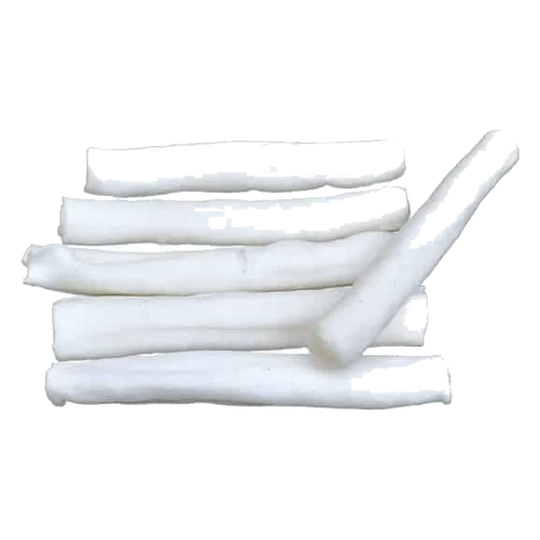 White rawhide dog sticks, 13 cm