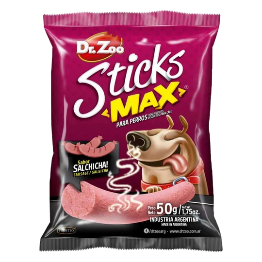 Dr. Zoo Sticks Max Sausage Flavour for Dogs, 50 g