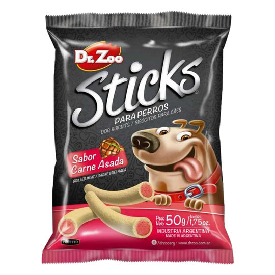 Dr. Zoo Roast Meat Flavour Sticks for Dogs, 50 g