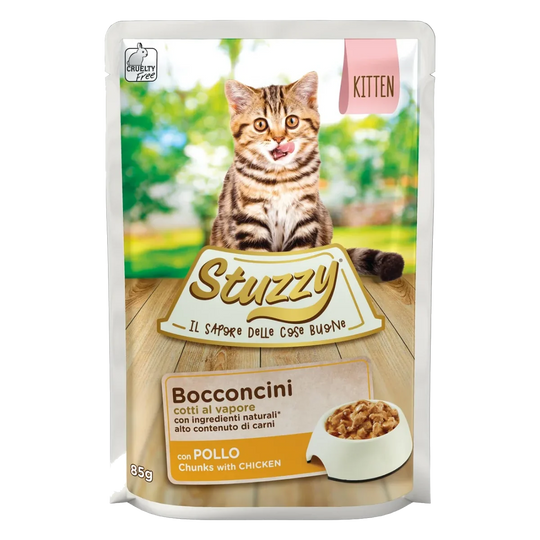 Stuzzy Cat chicken wet kitten food, 85 g pouch