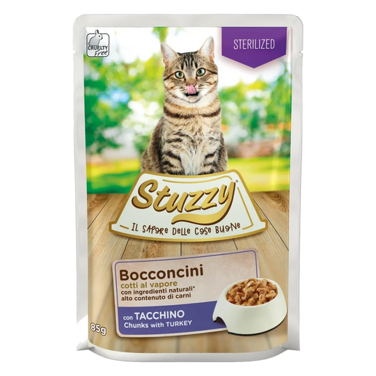 Stuzzy Cat turkey wet food for neutered cats, 85 g pouch
