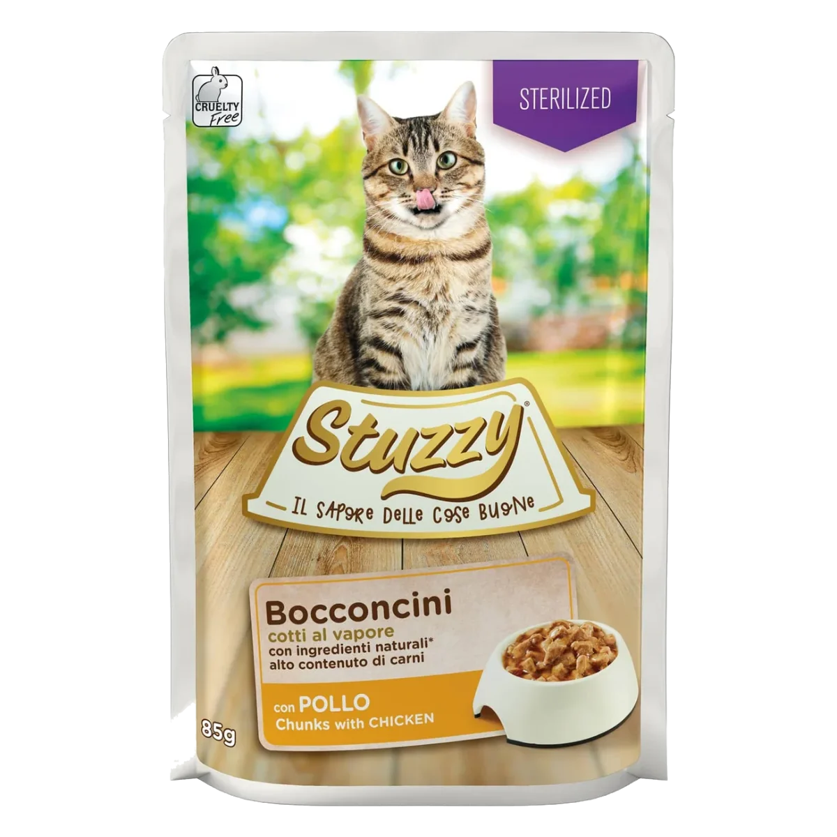 Stuzzy Cat chicken wet food for neutered cats, 85 g pouch