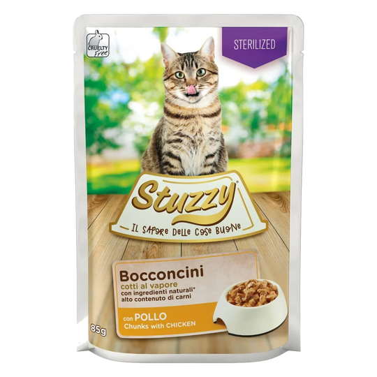 Stuzzy Cat chicken wet food for neutered cats, 85 g pouch