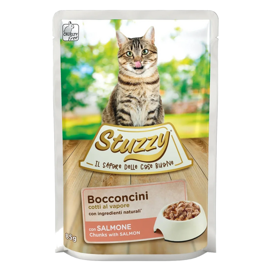 Stuzzy Cat salmon wet cat food, 85 g pouch