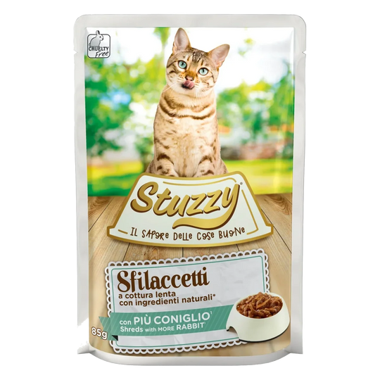Stuzzy Cat Speciality rabbit wet cat food, 85 g pouch