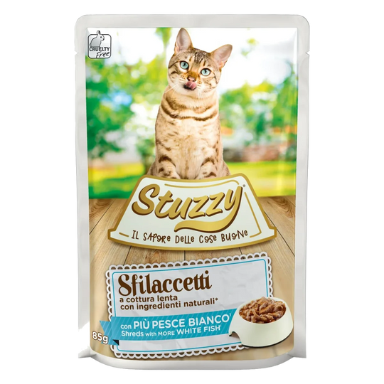 Stuzzy Cat Speciality white fish wet cat food, 85 g pouch