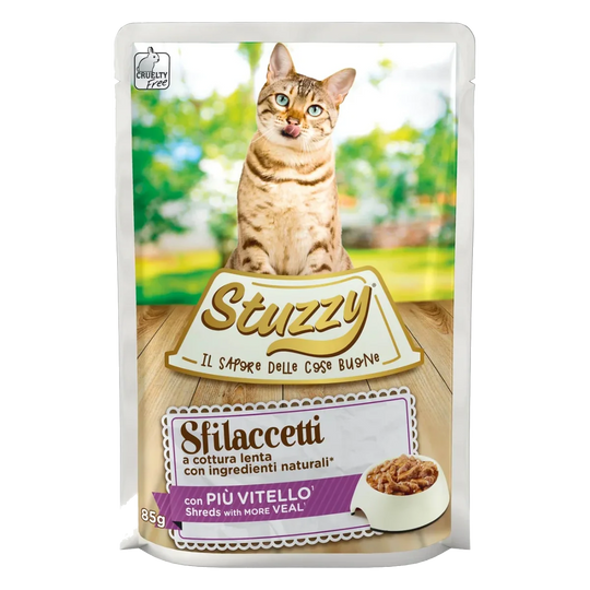 Stuzzy Cat Speciality veal wet cat food, 85 g pouch