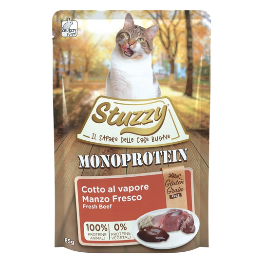Stuzzy Grain Free Monoprotein fresh beef wet cat food, 85 g