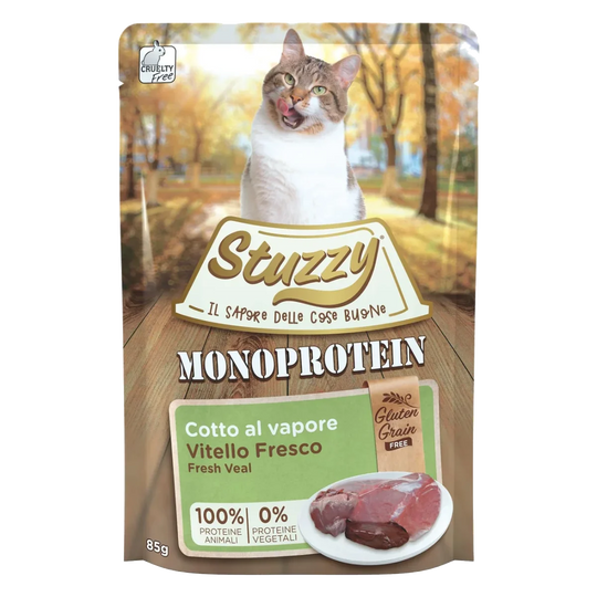 Stuzzy Grain Free Monoprotein fresh veal wet cat food, 85 g