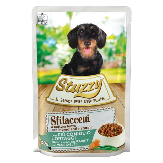Stuzzy Speciality rabbit and vegetables wet adult dog food, 100 g pouch