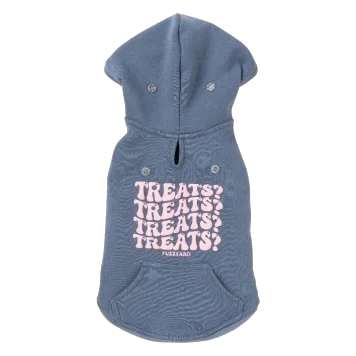 FuzzYard Treats blue dog hoodie