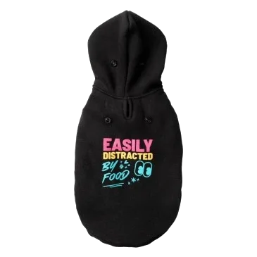FuzzYard Easily Distracted by Food dog hoodie