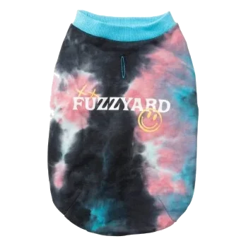 FuzzYard Smiley Tie-rus Dog Sweatshirt, Multicoloured Blue