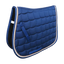 Blue jumping saddle pad for horses with wave quilting