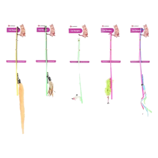 Assorted wand toys for cats