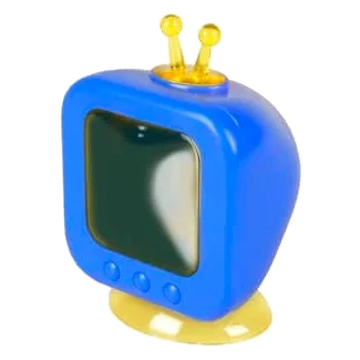 Blue TV toy for small animals